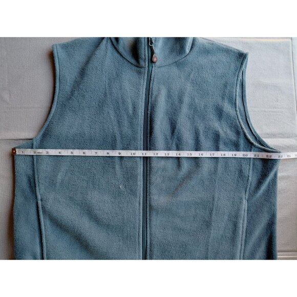 Woolrich Fleece Zip Front Vest Men's Med Gorpcore Outdoor Front Pockets Blue - Picture 11 of 13